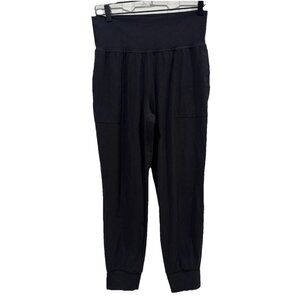 Beyond Yoga Black Chai Midi‎ Jogger Slim Fit Tapered Leg Pants, size M SU1LS